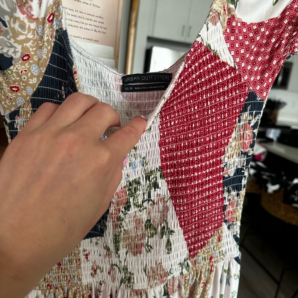 Patchwork Floral Maxi Dress - image 4